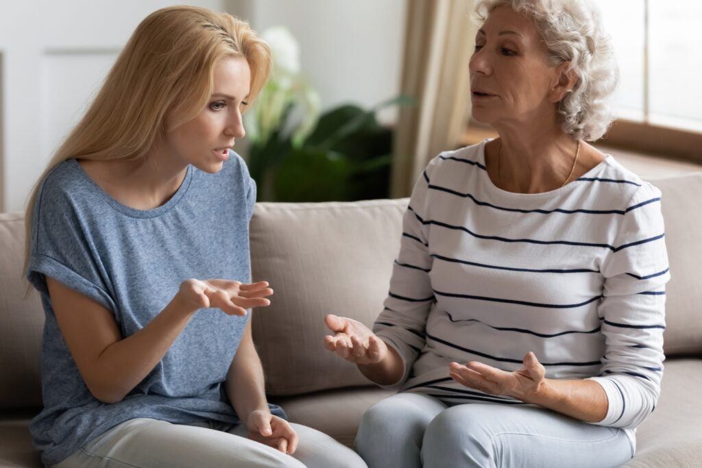 daughter arguing with mother